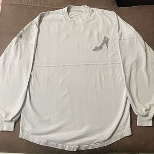 Disney Spirit Jersey Shirt Adult Sz XS Blue Glitter Disneyland Spellout